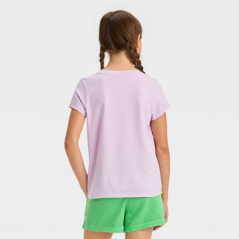 Girls&#39; Short Sleeve &#39;Ice Cream Rainbow&#39; Graphic T-Shirt - Cat &#38; Jack&#8482; Lavender, 4 of 5