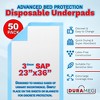 Durameg Chucks Pad Disposable Underpads 23x36 | [50 Pack] Absorbent Bed & Pee Pads for All Ages | Leak-Proof & Protective - image 2 of 4