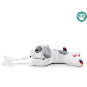 Zazu Kids Dexy the Dog Universal Pacifier Holder, Soft Plush Stuffed Animal Pacifier Holder, Easily Attaches to Almost any Shaped Pacifier - 1 of 3