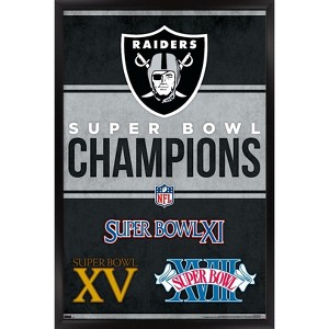 Trends International NFL Las Vegas Raiders - Champions 23 Framed Wall Poster Prints - 1 of 4