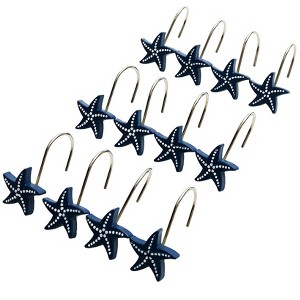 The Lakeside Collection Niko Bath Collection - Set of 12 Shower Hooks - 1 of 2