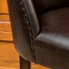 Set of 2 26.5" Harman Counter Height Barstool - Brown Bonded Leather - Christopher Knight Home - image 3 of 4