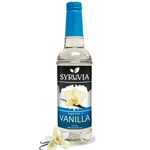 Syruvia Sugar Free Vanilla Syrup - 25.4 fl oz. Premium Flavoring Syrup For Coffee - 1 of 4