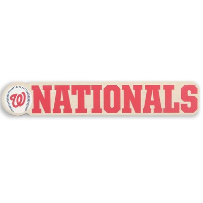 MLB Washington Nationals Chunky Wood Wall Sign: Sports Art Horizontal Panel