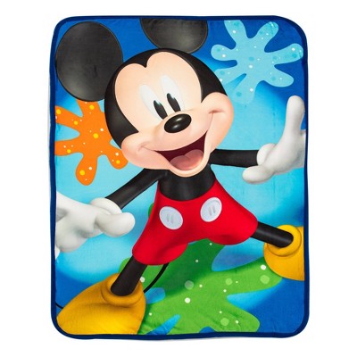 40"x50" Mickey Mouse Splash Attack Throw Blanket Silk Touch