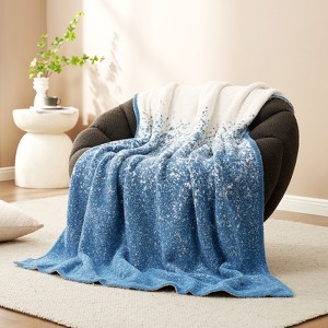 Snuggle Sac Cozy Fuzzy Knit Throw Blanket Soft Reversible Bedding Blankets - 1 of 4
