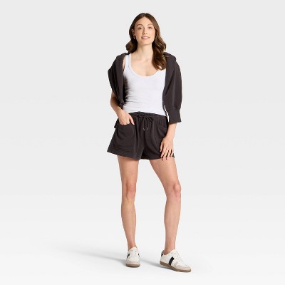 Women's Mid-Rise Fleece Pull-On Shorts - Universal Thread' - image 3