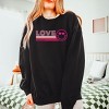 S.W.Smiley Love Retro Heart Eyes - Women's Lightweight Garment Dyed Sweatshirt - 3 of 4