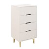 4 Drawer Dresser, Drawer Chest With Metal Legs, 4 Drawers, High Storage Dressing Cabinet Sorting Rack - 3 of 4