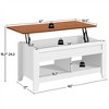Yaheetech Lift Top Coffee Table with Storage & 2 Open Shelves for Living Room, Reception Room, Office - 3 of 4