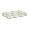 Cheung's Veldra Gold Rectangular Fluted Glass Tray - Large - 4 of 4