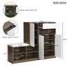 RISOKEYS 2-in-1 Multi-functional Shoe Rack with Padded Seat, Versatile Shoe Storage Solution with Adjustable Shelves for Hallway - 3 of 4