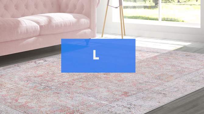 Distressed Farmhouse Geometric Indoor Area Rug or Runner by Blue Nile Mills, 2 of 8, play video