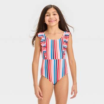 Girls' Sunshine Bound Striped One Piece Swimsuit - Cat & Jack™