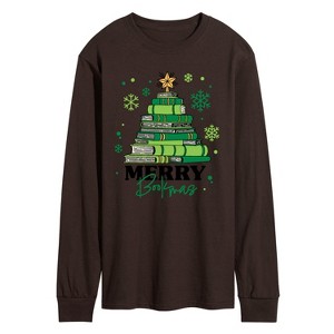 Men's - Instant Message - Merry Bookmas Long Sleeve Graphic T-Shirt - 1 of 3