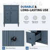 24"W Bathroom Vanity with Ceramic Sink, Bathroom Storage Cabinet with Flip Drawer, White/Black/Light Green/Blue Gray - ModernLuxe - 4 of 4