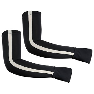 Unique Bargains 1 Pair Cooling Arm Sleeves for Women and Men Sports Arm Sleeve Black Pink - 1 of 3