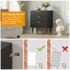 DobleePy 3 Drawer Dresser for Bedroom, Modern Storage Dresser Chest Cabinet Organizer Unit, Small Fluted Dresser for Bedroom(2 PCS),black - 4 of 4