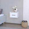 NicBex 13.8 inch Wide Floating Nightstand with 1 Drawer,Wall-Mounted Side Table with Sleek Handle,Bedside Table for Bedroom,Living Room - 2 of 4