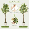 5/6FT Artificial Lemon Tree Indoor, Pre Potted Faux Lemon Tree with Realistic Fruit and Lifelike Leaves,Fake Lemom Plant with Lights for Home Decor - 4 of 4