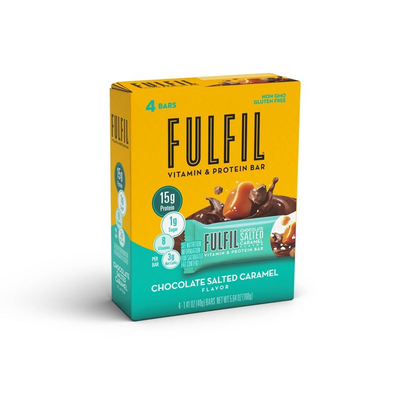 Fulfil Chocolate Salted Caramel Protein Bars - 5.64oz/4ct, 1 of 10