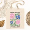 City Creek Prints Boho Slow Down Canvas Tote Bag - 15x16 - Natural - 2 of 2