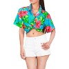 HAPPY BAY Women's Button Down Blouses Casual Summer Beach Party Blouse Shirt Dressy Colorful Short Sleeve Vacation Hawaiian T Shirts - 4 of 4