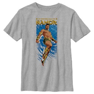 Boy's Black Panther: Wakanda Forever My Enemies Call Me Namor Animated T-Shirt - 1 of 4