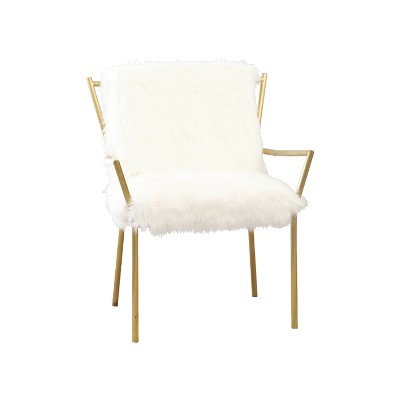 white fluffy chair target