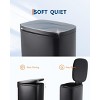 13 Gal Slim Kitchen Trash Can with Removable Inner Bucket & Soft Close Lid for Bathroom Living Room Office - 4 of 4
