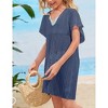 Girls swim cover up crochet swimsuits kids swimwear beachwear tops - 3 of 4