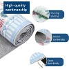 GustoWave Various sizes Modern Floral Machine Washable Indoor Waterproof Area Rug for Bedroom, Living Room, Blue - 3 of 4