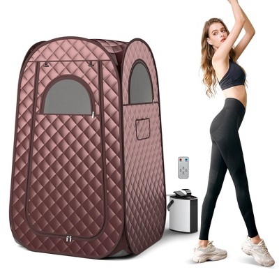 Tangkula Portable Home Sauna Full Body Steam Sauna Tent w/ 3L Steam Generator