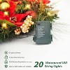 Acekool 24-Inch Pre-Lit Wreath with 20 LED Lights, Red & Gold Ornaments, Battery-Operated, Timer, Pine Cones & Berries, Door & Wall Décor - 3 of 4
