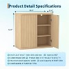 3-Tier Modern Buffet Cabinet with Storage, Storage Cabinet with Double Fluted Doors & Adjustable Shelves, for Dining Room Kitchen Natural - 2 of 4
