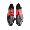 Gino Vitale | Men's Handcrafted Genuine Leather Brogue Contrast Dress Shoe Black Red 13 - image 3 of 4