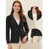INSPIRE CHIC Women's Lapel Notch Collar Long Sleeve Denim Blazer Jackets - 2 of 4