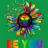 Adult Design By Humans Be You Sunflower Power Fist Pride Rainbow By Legato Tendo T-Shirt - 2 of 2