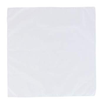 CTM All Cotton 15x15 inch Solid White Cotton Handkerchief (1 Pack)