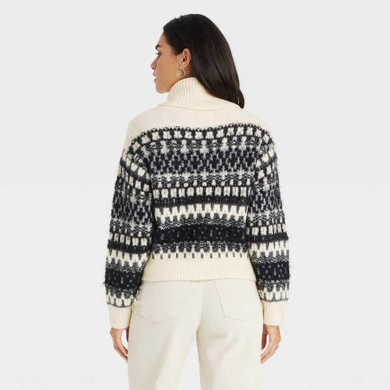 Women's Turtleneck Pullover Sweater - Universal Thread™ Jacquard, 2 of 10