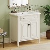 31" Vintage Rustic Bathroom Vanity with Sink,Storage Cabinet with Adjustable Shelf for Small Spaces-Baofuwish - 2 of 4