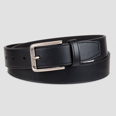 Black Artificial Leather Imported Men Belts