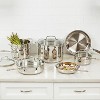 BRINJOY 7 - Piece Premium Stainless Steel Cookware Set - Oven & Dishwasher Safe, Even - Heat Cooking Pots & Pans with Glass Lids - 2 of 4