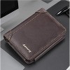 Wikineon Men's Brown Wallet ¨C Premium Leather Construction for Durability, Compact Design with Multiple Card Slots & Cash Compartment - 3 of 4