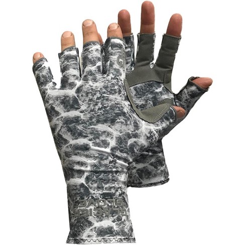 Glacier Glove Islamorada Fingerless Sun Gloves - Xlarge - Gray Water Camo :  Target
