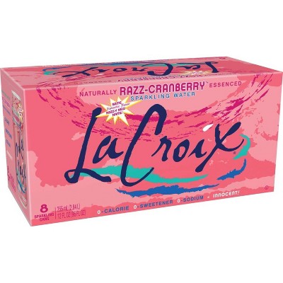 LaCroix Cran-Raspberry Sparkling Water - 8pk/12 fl oz Cans