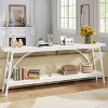 Hommoo 70.8”Extra Long Console Table for Entryway White - 3 of 4