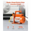 VEVOR Vacuum Pump, 4 CFM, HVAC Single Stage Rotary Vane Vacuum Pump, for R134a R22 R410a Systems, Auto AC Vacuum Pump Kit with Oil Bottle, Orange - 3 of 4