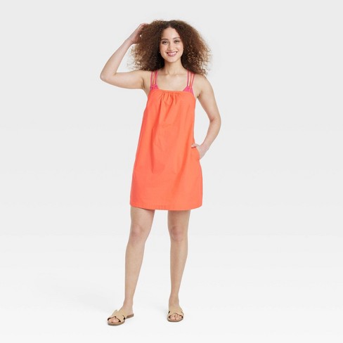 Target orange hot sale dress