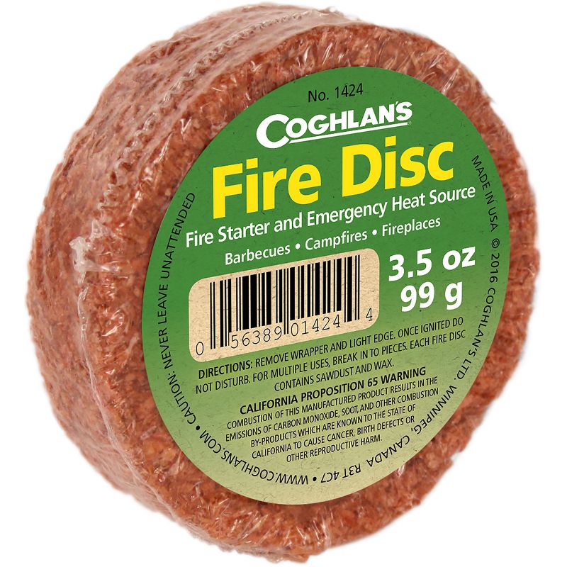 Coghlan's Fire Disc, Fire Starter and Emergency Heat Source, Campfire Fireplace, 1 of 3